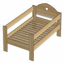 Кровать Замок с бортиками 900